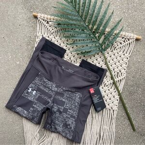 New Under Armour Grey Printed Athletic Cropped Leggings Size Small